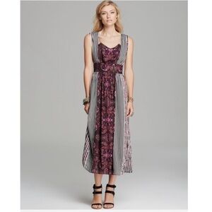 Free People Mayan Temple Midnight Combo Boho Cutouts Midi Dress•4
